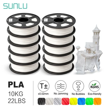 SUNLU 1.75 mm PLA Nitke Za 3D Tiskalnik Plastičnih PLA 3d Žarilno Dimenzijsko Natančnost +/-0.02 mm 10 Zvitkih/ set