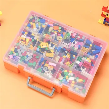 Ekstra velika multi-layer pregledno polje Lego škatla za shranjevanje gradnik igrače majhnih delcev deli razvrstitev prostor fini