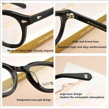 2020 OZNAKO blagovne Znamke krog Okvir Očal Moških Krog Retro očala Acetat sončna Očala Posnetek Na Polarizirana sončna Očala okviri za očala