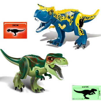 Sestavljeni gradniki Igrače Velika Velikost Dinozaver Svetu Triceratops Tyrannosaurus Otrok Živali Model Opeke Igrača za Fante Darila