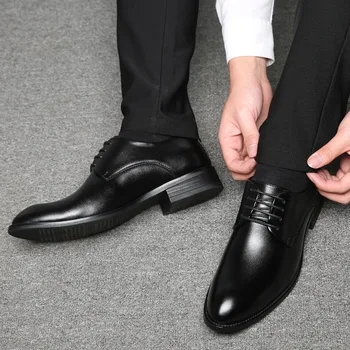 čevlji za moške luksuzne blagovne znamke formalno čevlji moški coiffeur italijanski modni moški urad čevlji usnjeni športni masculino adulto 635