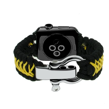 Šport na prostem pletene Vrvi Trak za Apple Watch Band 6 44 mm 40 mm 38/42mm Najlon Preživetje Zapestnica Pasu za iWatch Serije SE 5 4 3