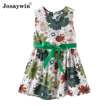 Josaywin Otroci Oblačila Baby Oblačenja za Dekleta Cvetlični Vestido Princesa Stranka Otroci Obleko Cvet O-vratu Priložnostne Lepe Obleke Poletje