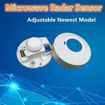 Nastavljiva Vrsta 360-stopinjski Mikrovalovna senzor gibanja stikalo Dopplerjev Radar Brezžični Modul za razsvetljavo 220V CM112