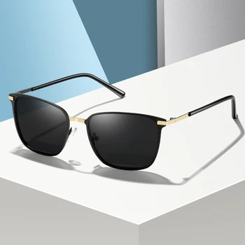 Blagovno znamko Design Polarizirana sončna Očala Moških Kovinski Vožnjo sončna Očala Moški Kvadratnih Sunglass UV400 Odtenki Oculos de sol