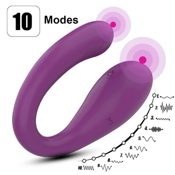 FLXUR Brezžični Vibrator Odraslih Igrače Za Pare Klitoris Spodbujanje U Tip Masturbator Silikonski Dvojno Vibratorji Sex Igrača Za Ženske