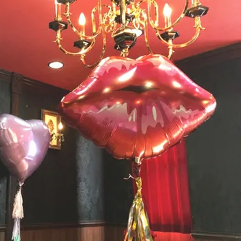 10pcs Rdeče Ustnice Folija Baloni Radi Zrak Globos Roza Balon Šminka za Valentinovo poljubi Me Balon Poročno Dekoracijo kroglice