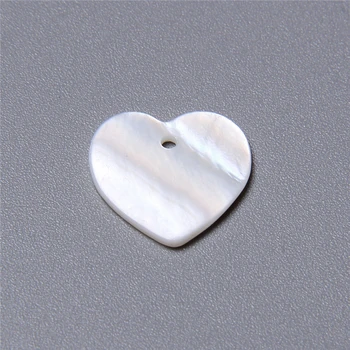 12 15 20 MM Naravnih biserovine lupini srce čar obesek kroglice za uhan nakit ugotovitve, zaradi česar diy Dodatki, ročno izdelan