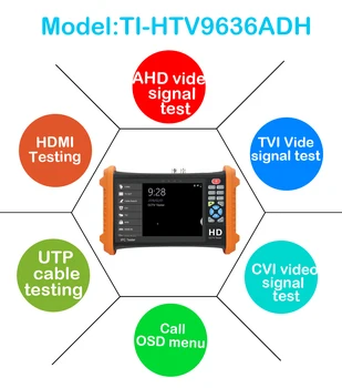Pegatah 4k Zaslon cctv tester monitor za Video nadzor, tester cctv ahd monitor utp tester Analogni tester hdmi tester Monitorji