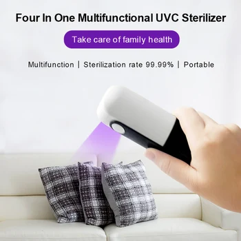 4 V 1 UV steriliser Hitro ubiti 99.99% Bakterij Močno sterilizacijo z Močjo Banka /lučka LED / Fan polnjenje prek kabla USB Optični mino