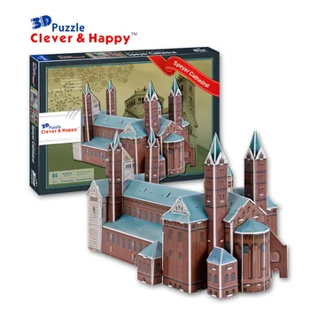 Nove pameten&srečna dežela 3d puzzle model Speyer Katedrala velike odrasle puzzle papir diy za boy papirja