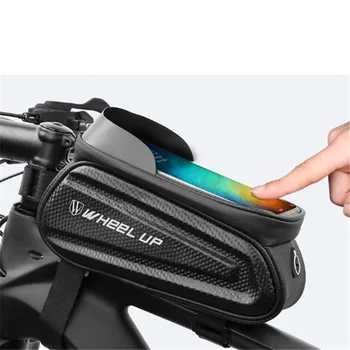 Trdo lupino kolesarski torbi spredaj žarek vrečko gorsko kolo mobilni telefon na dotik 7 palčni zaslon cev vrečko sedlo vrečko jahanje oprema