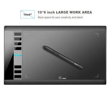 Grafike za Risanje Tablet UGEE M708 Umetniški Oblikovalec Writting Tablet 266RPS 8192 Ravni Tablet s Pasivnim Pero za Okna Android Mac