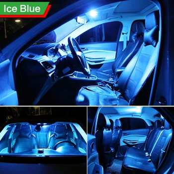 6pcs Avtomobilski LED Osvetlitev Notranjosti Kupole Branje Prtljažnik, Svetilke Za Ford Edge 2011 2012 2013 Dodatki