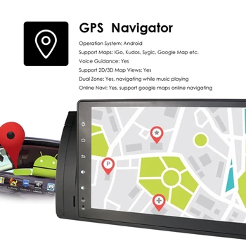 9 Inch Android 9.1 2+16 G Avto GPS Navigacija Multimedijski Predvajalnik, Bluetooth Autoradio Avtomobilski Stereo sistem Igralec za BMW E39 E53 X5