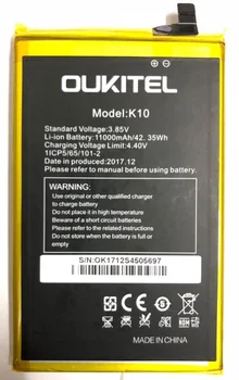 Oukitel K10 Baterije Original Baterije Prvotne 11000mAh Backup Baterije Zamenjava Za Oukitel K10 Mobilni Telefon