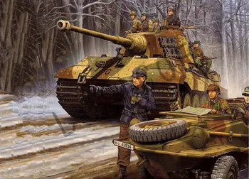 WW2 GER Wehrmacht Tank Tiger Poster Tiskanje Orožje Vojne Vojaške Steno Tiskanja Slikarstvo Letnik Kraft papir, Kraft Papir Stenske Nalepke, Stenske Umetnosti