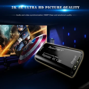 Visoka Kakovost Repetitorja 4K*2K UHD HDMI je združljiv Signala Ojačevalnika do 40 Metrov HDMI je Združljiv Splitter V1.4 3D 1080p DVD-ja