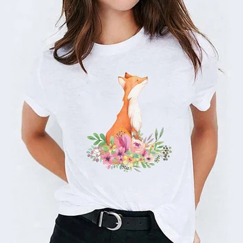Grafični T-majice za Ženske Mačka Tačka Akvarel Modna Oblačila za Živali Moda za Ženske Print Lady Ženska Ženski Tee T T-Shirt