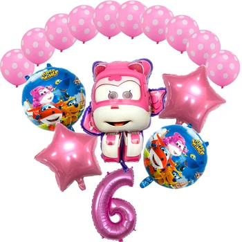 16Pcs 3D Super Krila Balon Jett baloni Super Krila igrače Rojstni 32 palčni Število Okraski otroci igrače, Baloni dobave