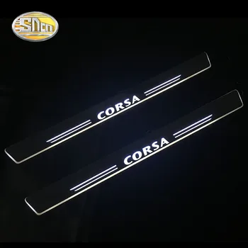 SNCN LED vrata polico za Opel Corsa Led premikanje svetlobe vrata izvažajo ploščo dobrodošli pedal svetlobe dodatki