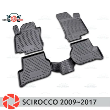 Predpražnike za Volkswagen Scirocco 2009~2017 odeje ne zdrsne poliuretan umazanijo zaščito notranjosti avtomobila styling dodatki