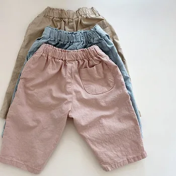 2020 Jeseni korejski otroška Oblačila Nove Fante in Dekleta Modni Japonski Bombaž Pasu Hlač otroci hlače