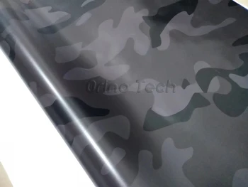ORINO Velikih Siva, Črna Prikrivanje Vinil Car Wrap Film Camo Avto Nalepke Tovornjak Vozil Obloge Air Bubble Free