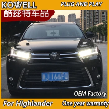 Avto Styling za Toyota Highlander Žarometi 2018 Nove Kluger/highlander VSE LED Smerniki LED DRL Dinamičen zavoj signal