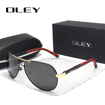 OLEY blagovna Znamka Modnih Moških Polarizirana sončna Očala Retro Klasična Pilotni Aluminija Očala Vožnje HD Očala Odtenkov Za Moške/Wome R7614