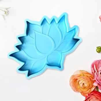 DIY Obrti Dekor Lotus Flower Železnica Epoksi Smolo Plesni Pokal Mat Silikonski Kalup R3MC