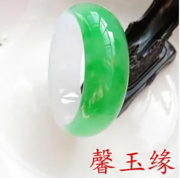 Koraba Fine Nakit Kitajska Naravno Lepe Bele in Zelene Jade Bangle Zapestnica Nephrite Jade Nakit za Ženske Jadeit Jade