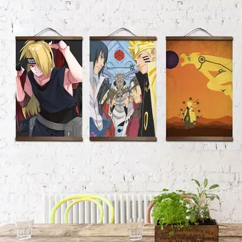 Naruto Kakashi anime plakat Sasuke Uzumaki Platna, Plakati, Slikarstvo Kos Bar Cafe Wall Art Doma Dekor lesa visi pomika