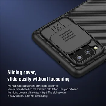Za Samsung Galaxy A42 5G Primeru NILLKIN Stran Fotoaparata Zaščite Ohišje Za Samsung Galaxy A42 5G Anti-skid Camshield Primere,