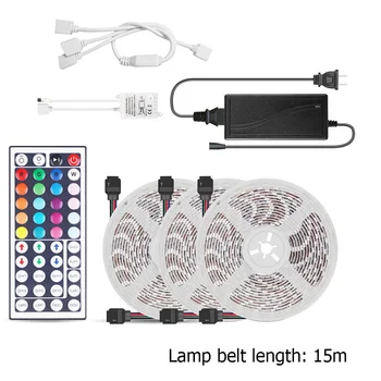 20m SMD 3528 LED Sprememba Barve Trak Svetlobe z 44keys Daljinski upravljalnik Fleksibilni RGB Trak Lučka EU/ZDA Plug Doma Dekor