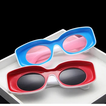 Kvadratni Okvir Ženske Moški sončna Očala Roza Rumena Siva Objektiv UV400 Zaščito za Oči Dekle Seksi Dame Moda Prostem Očala