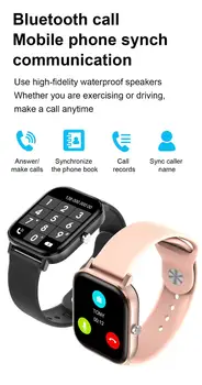 BYMUSE DT36 Pametno Gledati moške Bluetooth Klic 1.75 palčni 420*485 Srčnega utripa Tracker Fitnes Sport ženske Smartwatch PK DTX