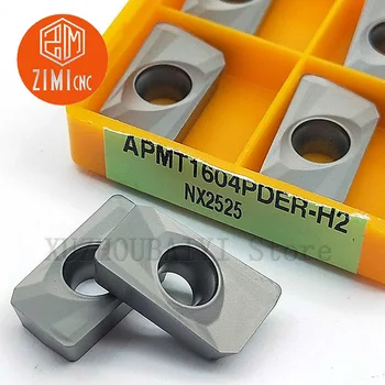 APMT1604PDER-H2 NX2525 R0.8 indeksnih kvadratnih ramenski rezkanje vstavite mletju za BAP 400R obraz rezkanje rezalnik