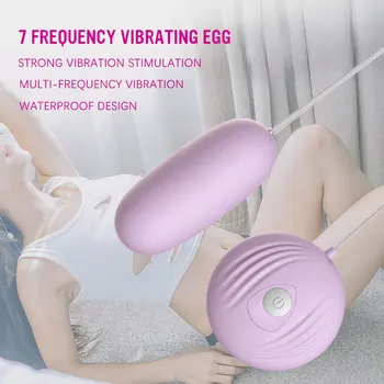7-stopenjski Ženski Vibracijsko Jajce Vaginalne Žogo Tesen Vaja Skok Jajca Klitoris Spodbujanje Massager Masturbacija Sex Igrače za Ženske