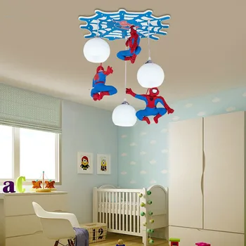 Ustvarjalne osebnosti preprost spiderman risanka doma dekoracijo vrtec spalnica svetilke otroški sobi stropne svetilke LX112420