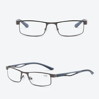 RBRARE Kovinski Okvir Obravnavi Očala Men Eye Glasses Kvadratnih Daljnovidnost Očala za Moške Poslovne Recept Espejuelos De Ver