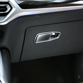 Za BMW Serije 3 G20 G28 2019 2020 Silver Chrome Co-Pilot Škatle za Rokavice Ročaj Kritje Trim Notranja Oprema
