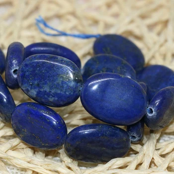 Brezplačna dostava elegantno naravnega kamna lapis lazuli 13*18 mm ovalne oblike nove fahion ženske diy nakit svoboden kroglice 15inch B598