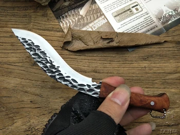 LCM66 Mini kovanje mačeto scorpion prostem džungle preživetje boj Hladno Fiksno rezilo lovski noži nož za sadje cs pojdi jekla