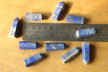 10 Kosov Drobne Naravna Modra Lapis Lazuli Kristalno Točk Polirani Zdravljenje Brezplačna Dostava