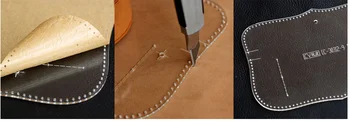 Ročno usnje keybag torbici risanje [C-042] DIY ročno usnje REDMOON denarnice denarnica slog kratke vzorec risanje