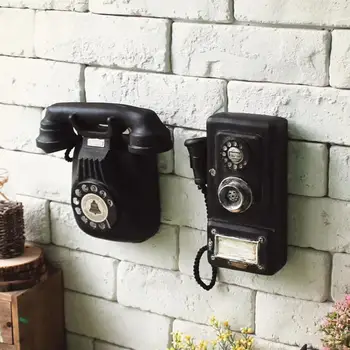Vintage Retro Chic Slog Wall Mount Telefon Obrti, Umetnosti Obnavljanje Starih Stenski Dekor Ornament Bar Klub Okras Doma Dekoracijo
