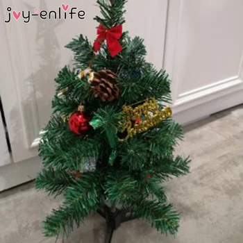 50 cm Namizni Mini Božično Drevo Z LED Niz Luči Novo Leto Doma Dekor Natalne Otroci Darila Božič Okraski Za Dom