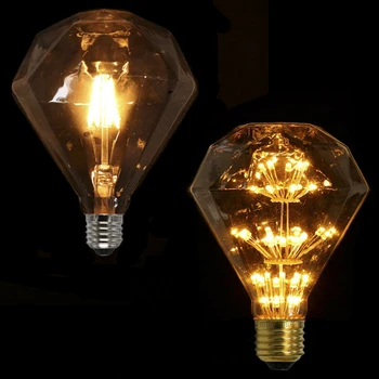 Diamond G95 LED Edison Žarnica E27 220V Letnik Led Žarnice Toplo Bela Žarnica