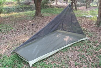 600 G 40 D najlon kariran dnu Ultralahkih Prostem kampiranje šotor s komarjem Poletje 1person brez palice spodaj vojske zelena
